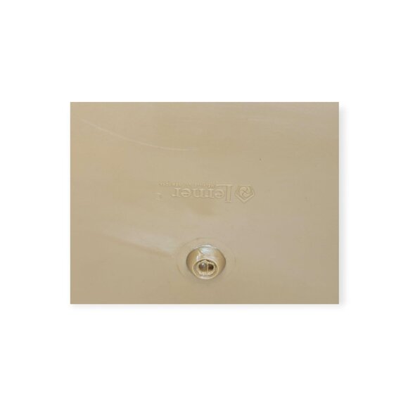 Vintage MCM Lerner Faux Wood Plastic Sewing Box w/Clear Removable Tray 9" Tall - Picture 8 of 15